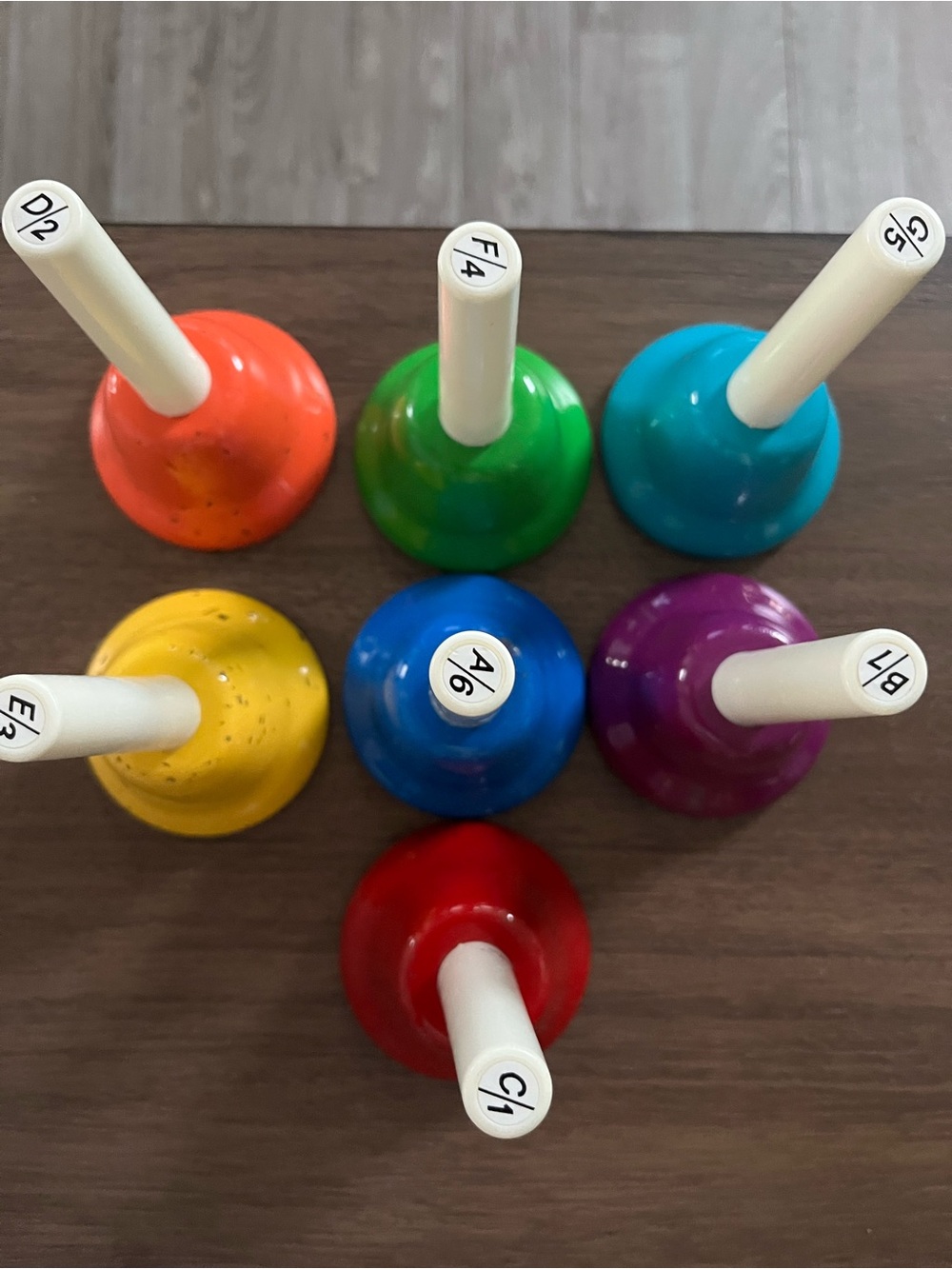 Colorful Kids Hand Bells Set - 7 Piece Musical Toy